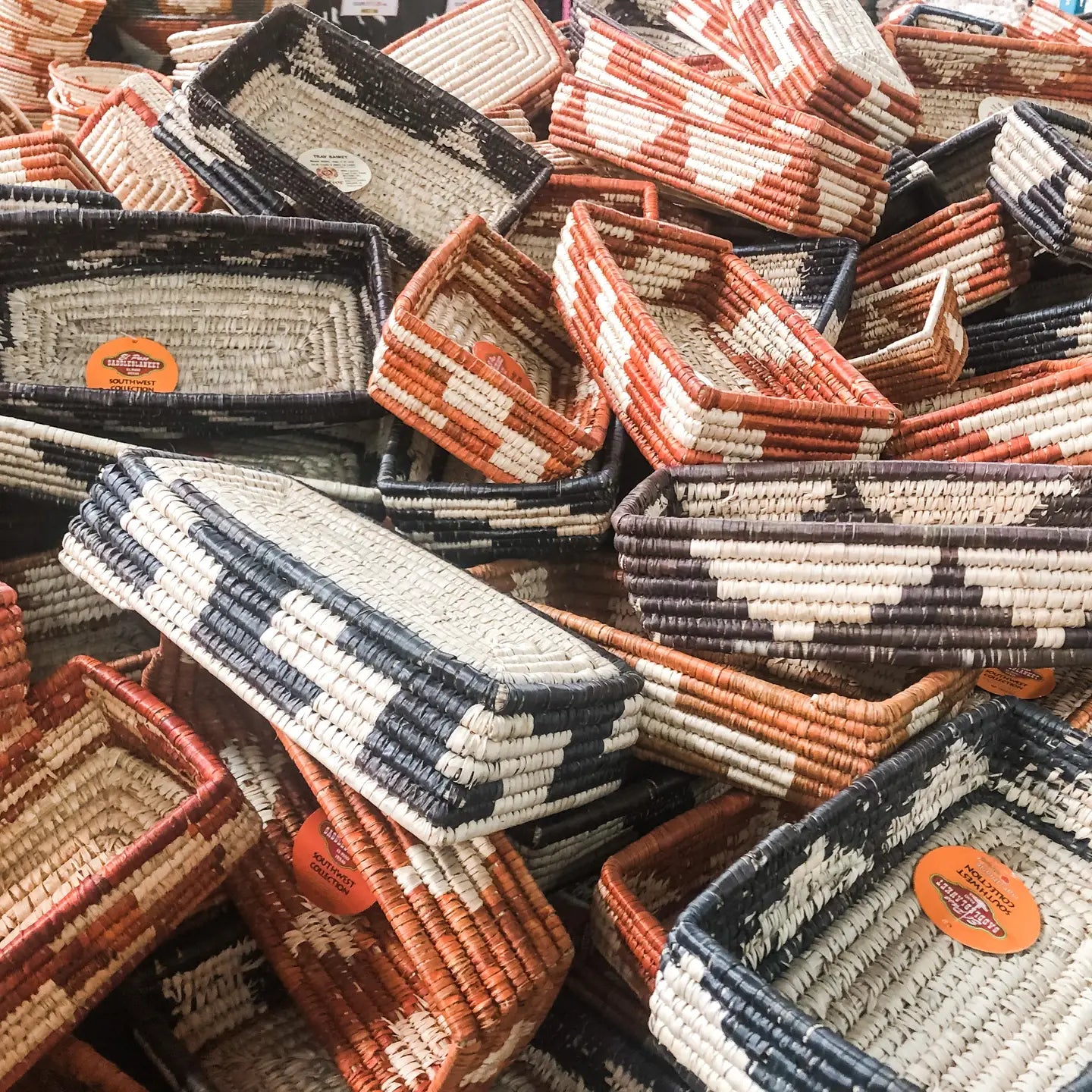 Small Woven Tray Baskets