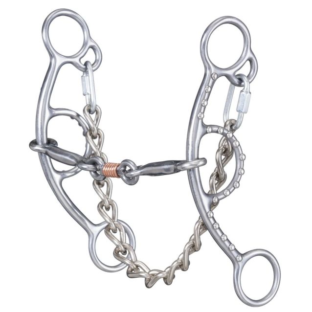 TOUGH1 SWEET IRON 3-PIECE SHORT SHANK GAG SNAFFLE