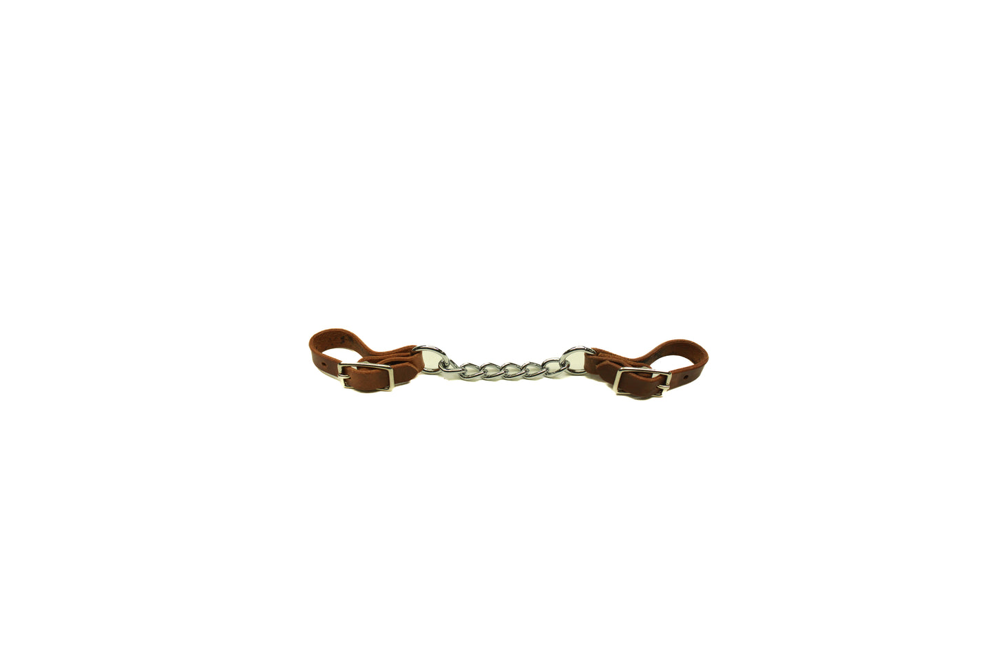 Working Tack Hot Dipped Chestnut Single Chain Curb Strap