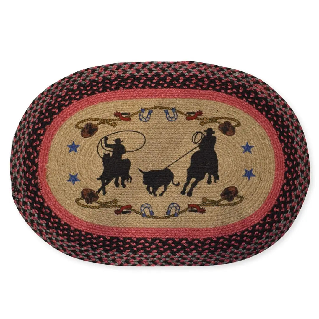 Team Roper Braided Jute Floor Rug