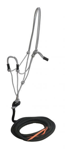 Nylon Rope Halter with 14 ft Training Lead