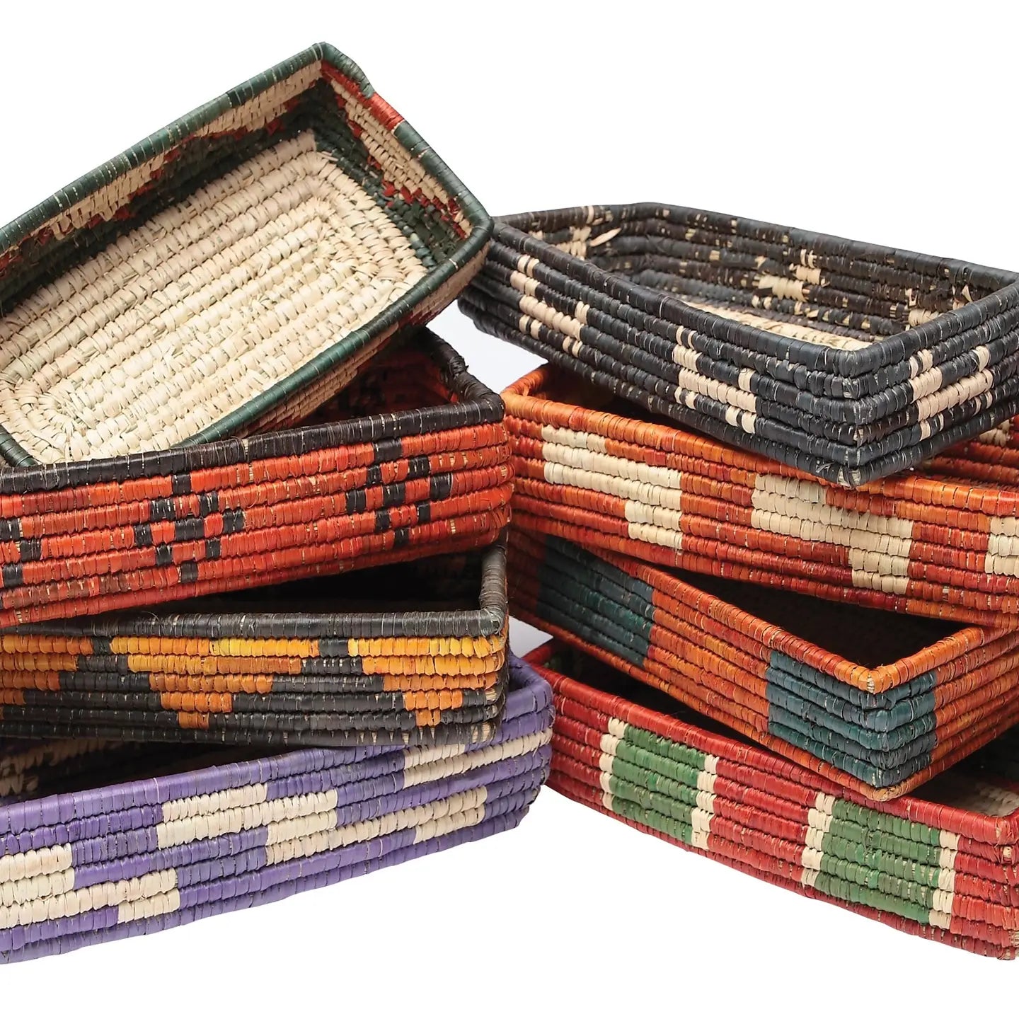 Small Woven Tray Baskets