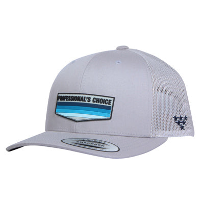 Precurve Trucker Hat -Retro Trucker Cap Silver
