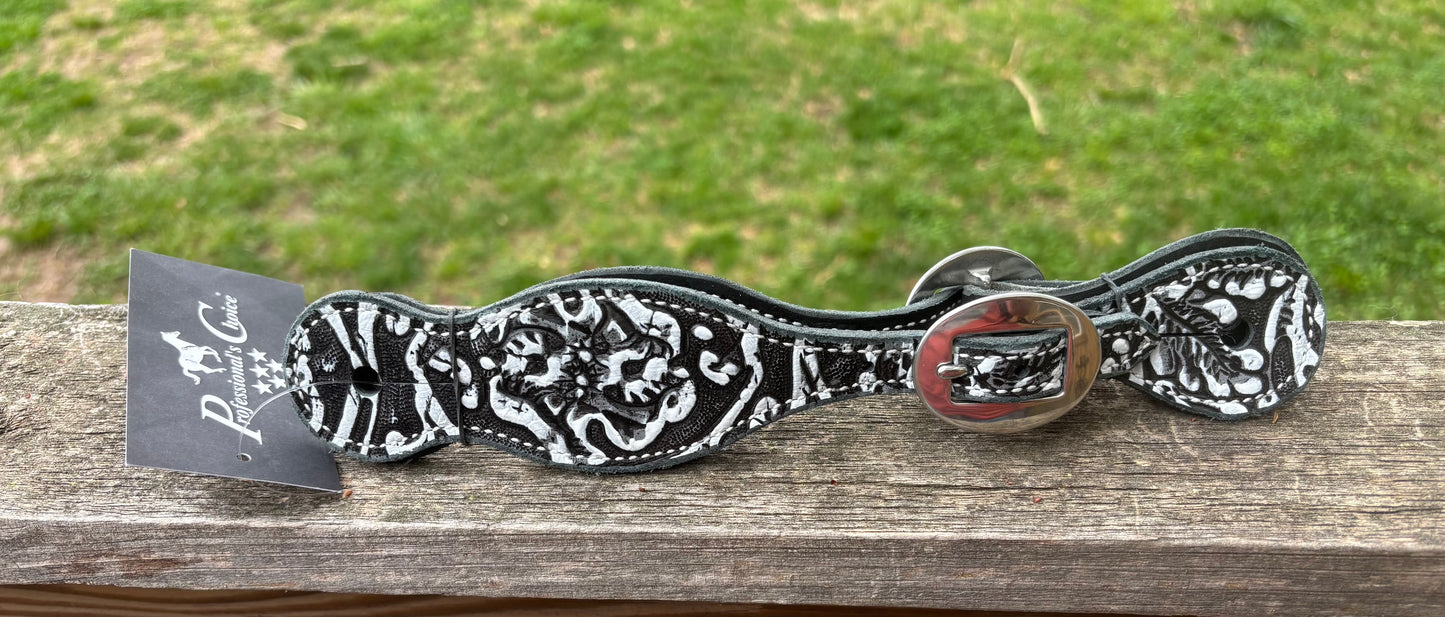 Spur Strap Black/White Paisley
