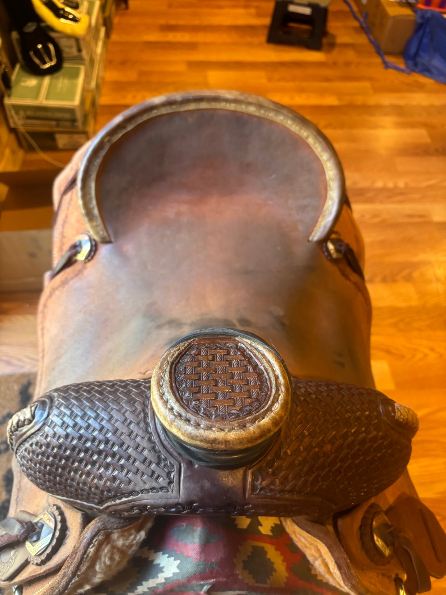 Used 15 In Circle Y Bandera Ranch Roping Saddle