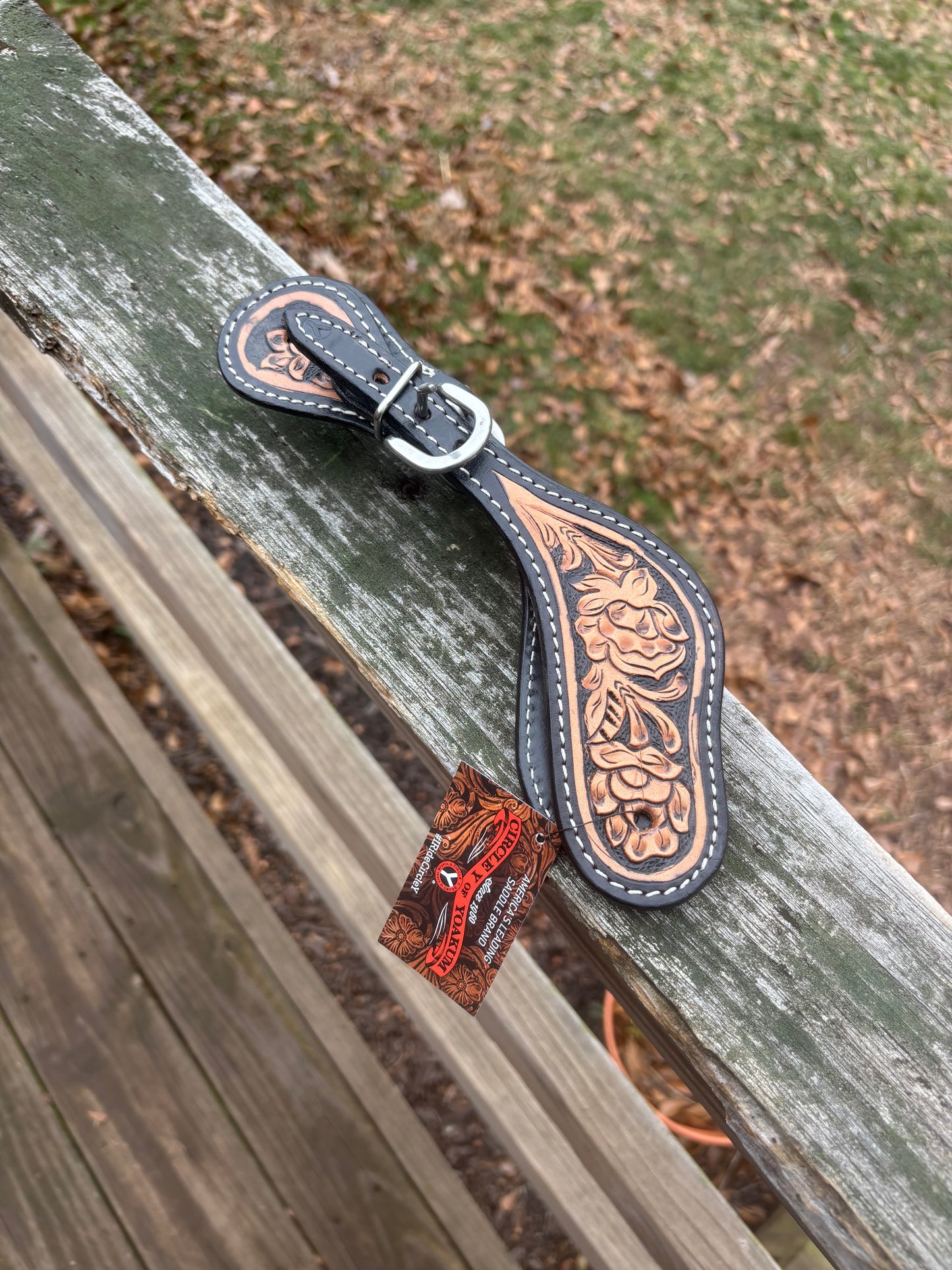 Circle Y Blooming Wild Spur Straps
