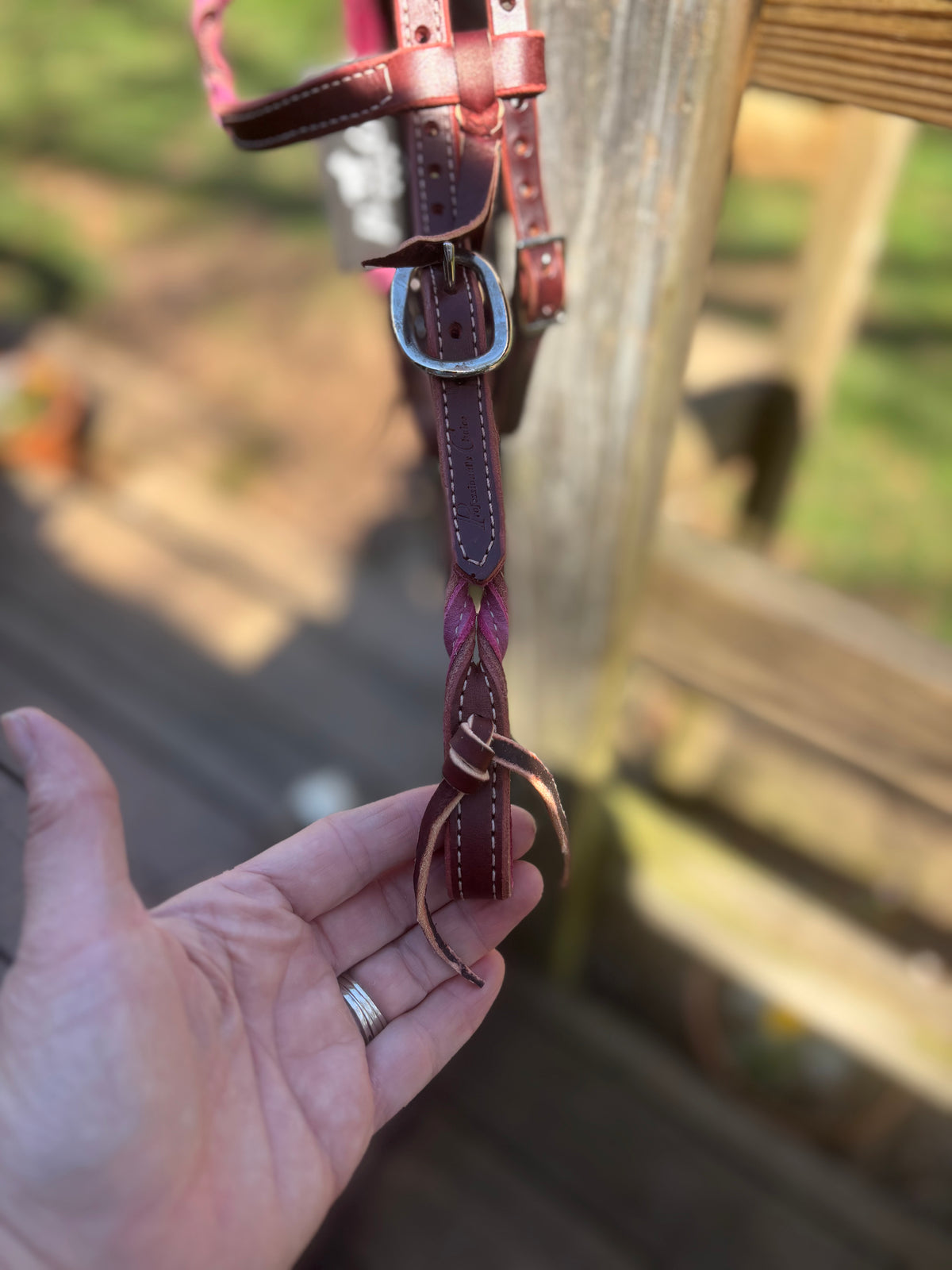 Pony Browband Headstall Twist Orchid/Burgandy