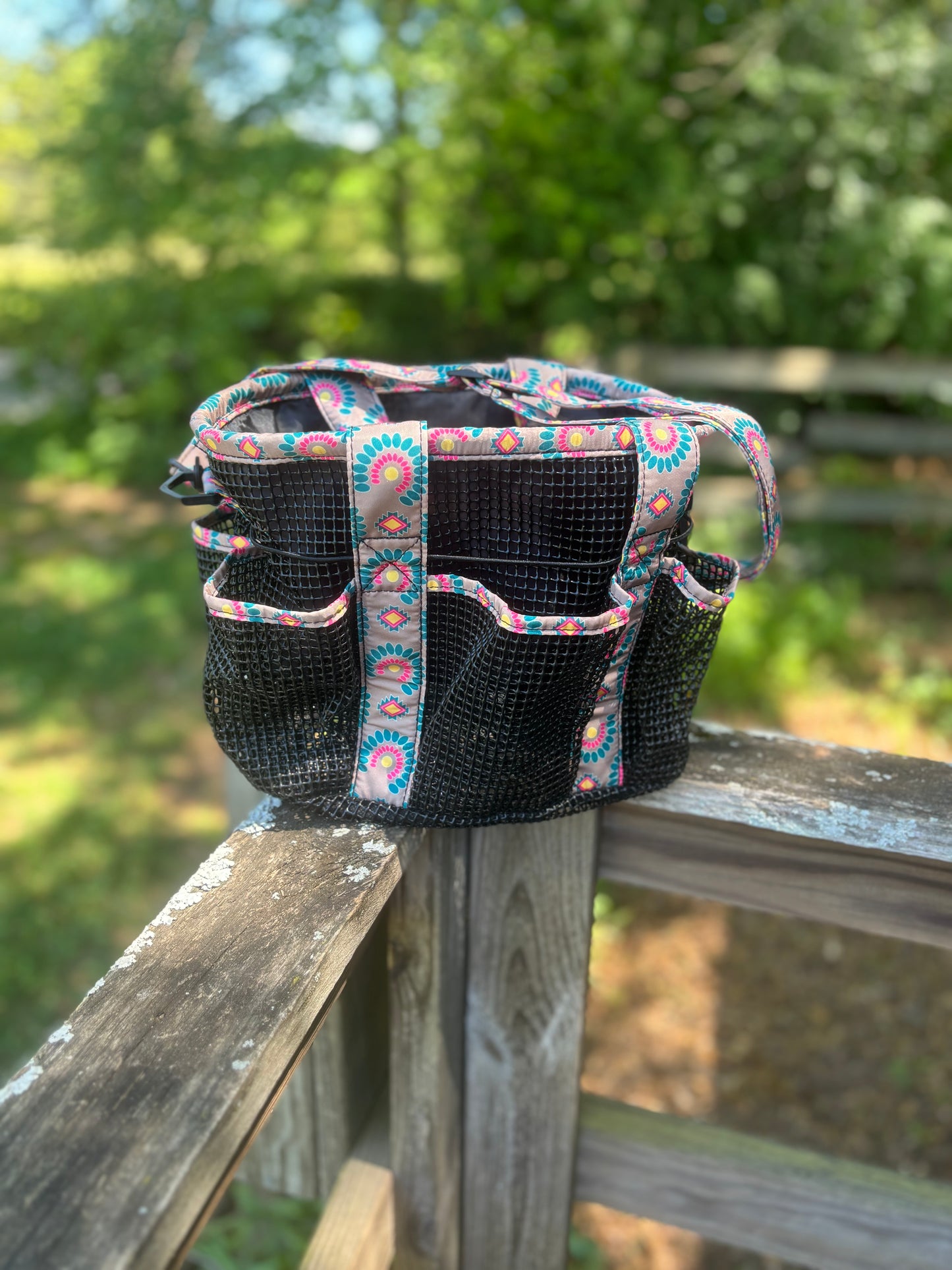 Weaver Mesh Grooming Tote- Blossom Blast