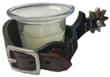 Western Spur Votive Candle Holder with Large Buckle