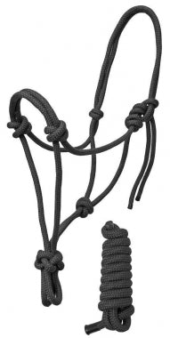 Braided Rope Halter with Matching 6 Foot Lead