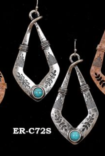 Southwestern Dangle Earring w/ Turquoise Accent
