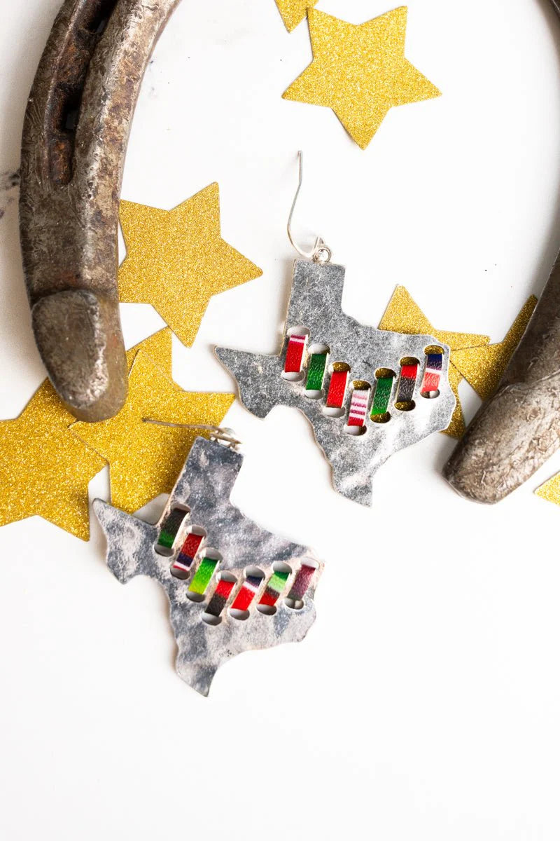 Multi Stitched Texas Earrings