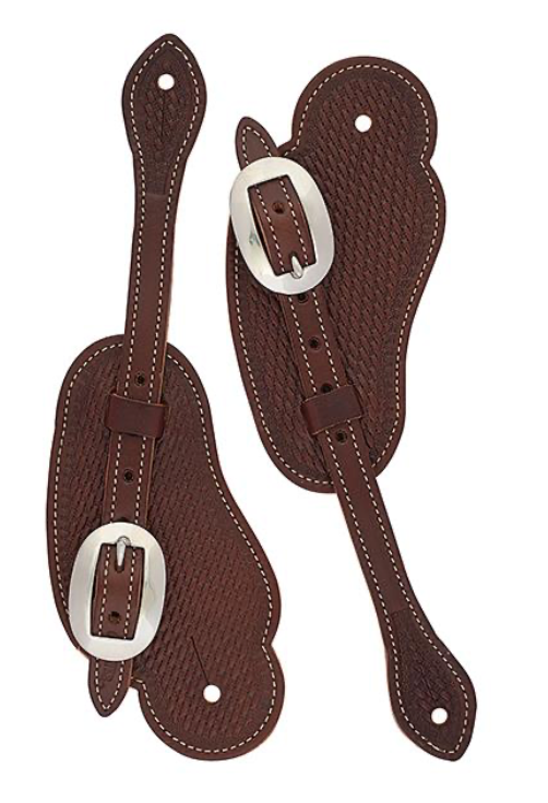 Weaver Basketweave Skirting Leather Cowboy Mens Spur Straps
