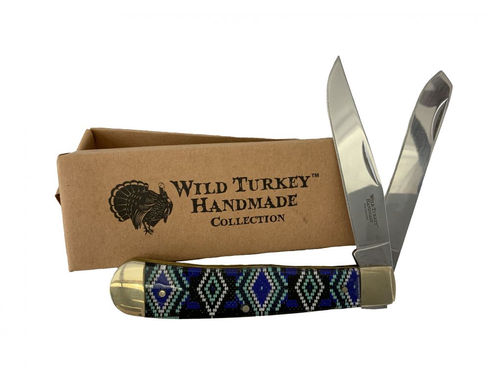 Wild Turkey Handmade Collection Navajo Print Knife