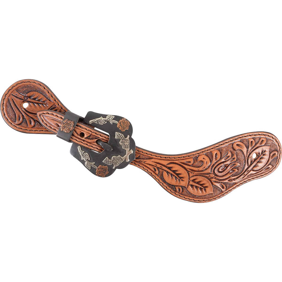 Cashel Ladies Cowboy Guns and Roses Spur Straps