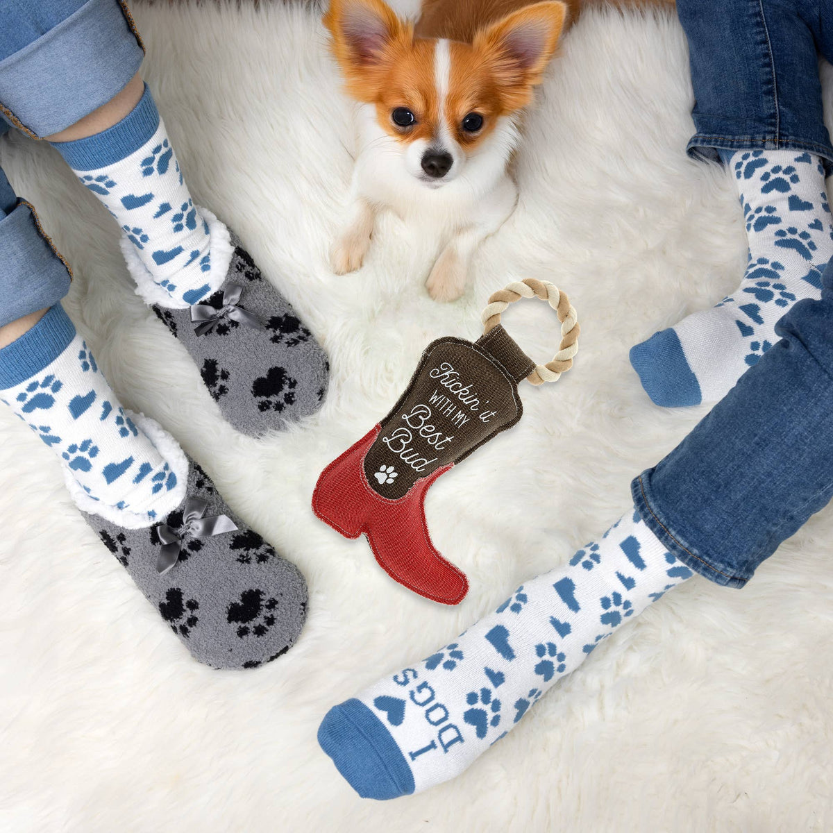 Kickin' It - 12" Canvas Dog Toy on Rope