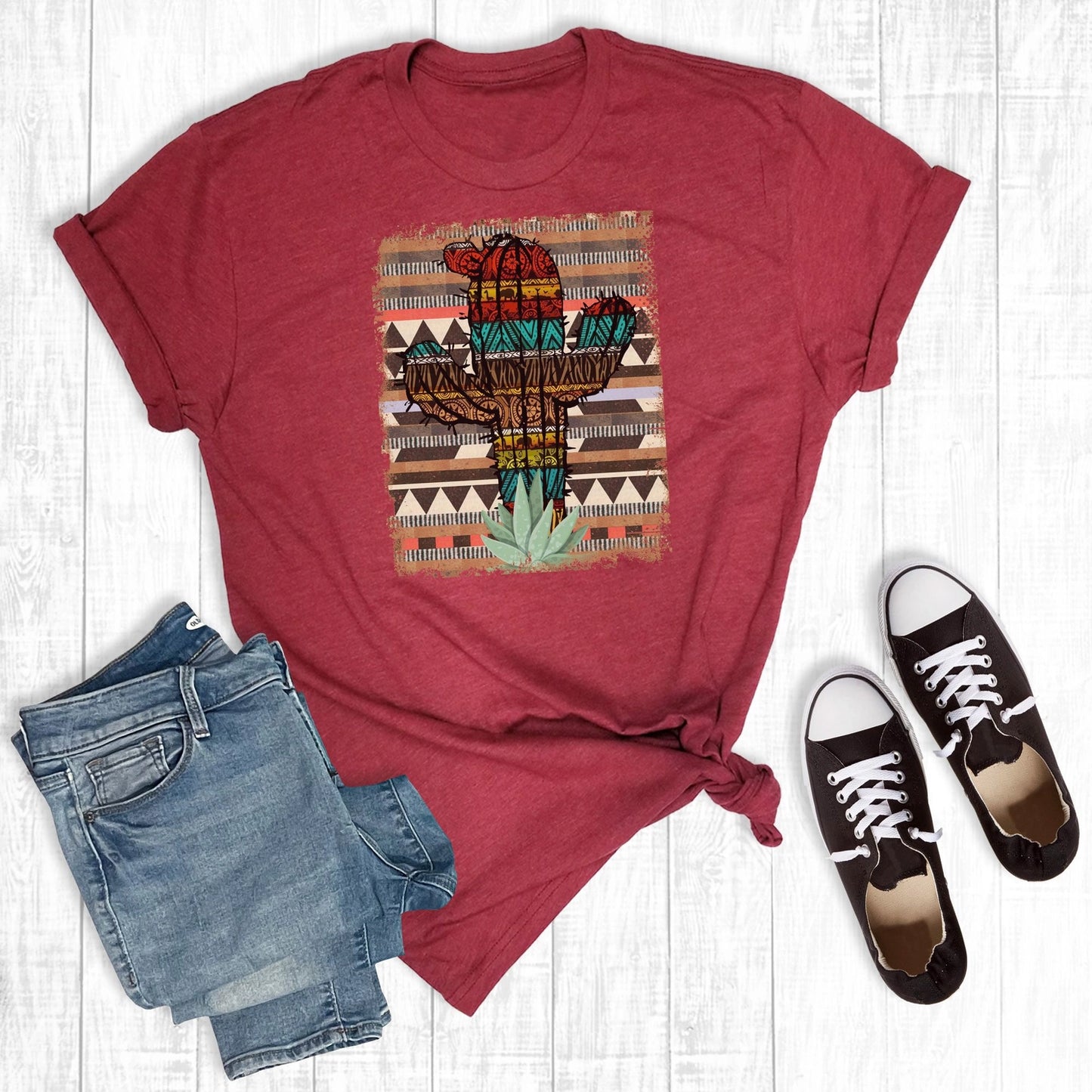 Aztec Cactus Block T-shirt