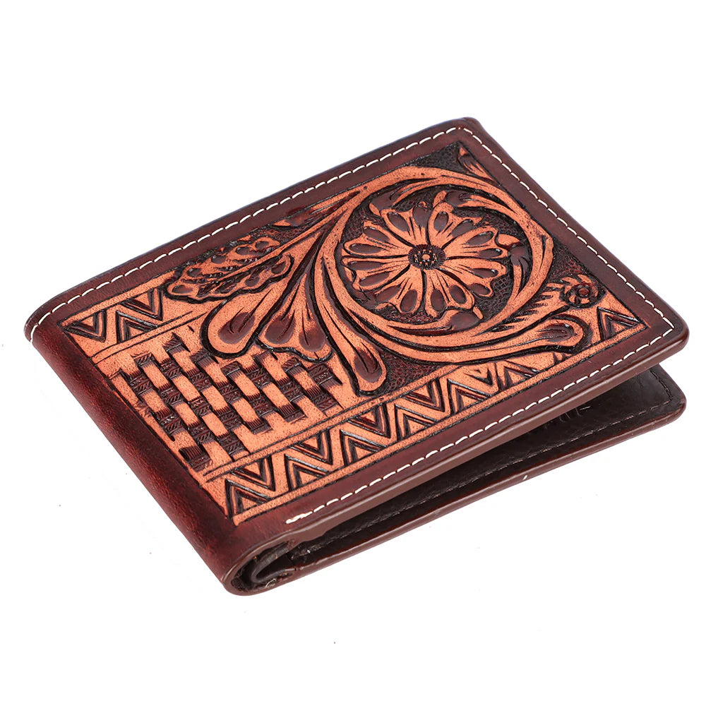 Men's Tooled Leather Wallet