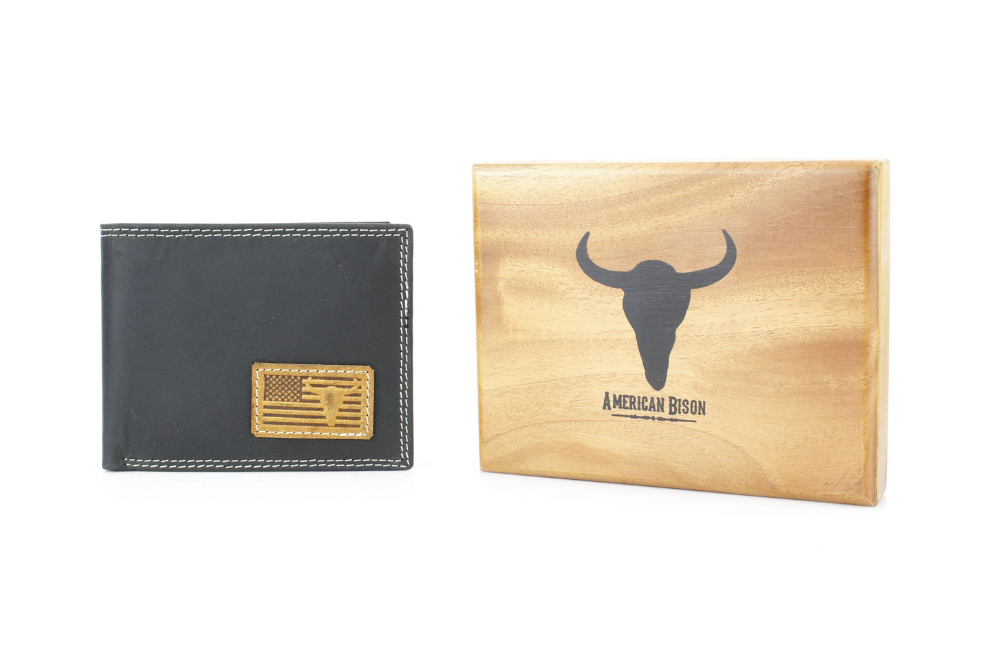 Bi-Fold Men’s Wallet with American Flag