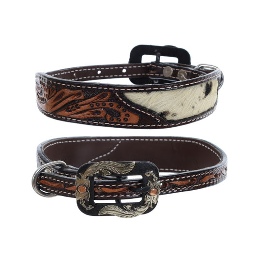 Cowhide and Tool Leather Dog Collar