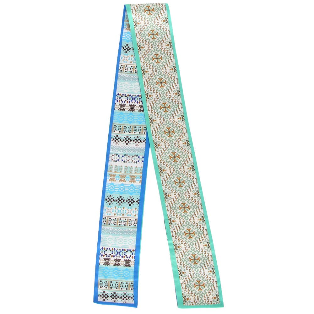 JACQUARD SKINNY SCARF