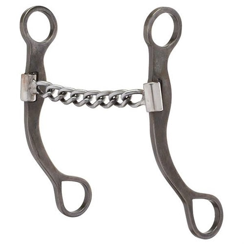 Weaver Leather Professional Antiqued Shank Bit 5" Sweet Iron Polished Chain Mouth