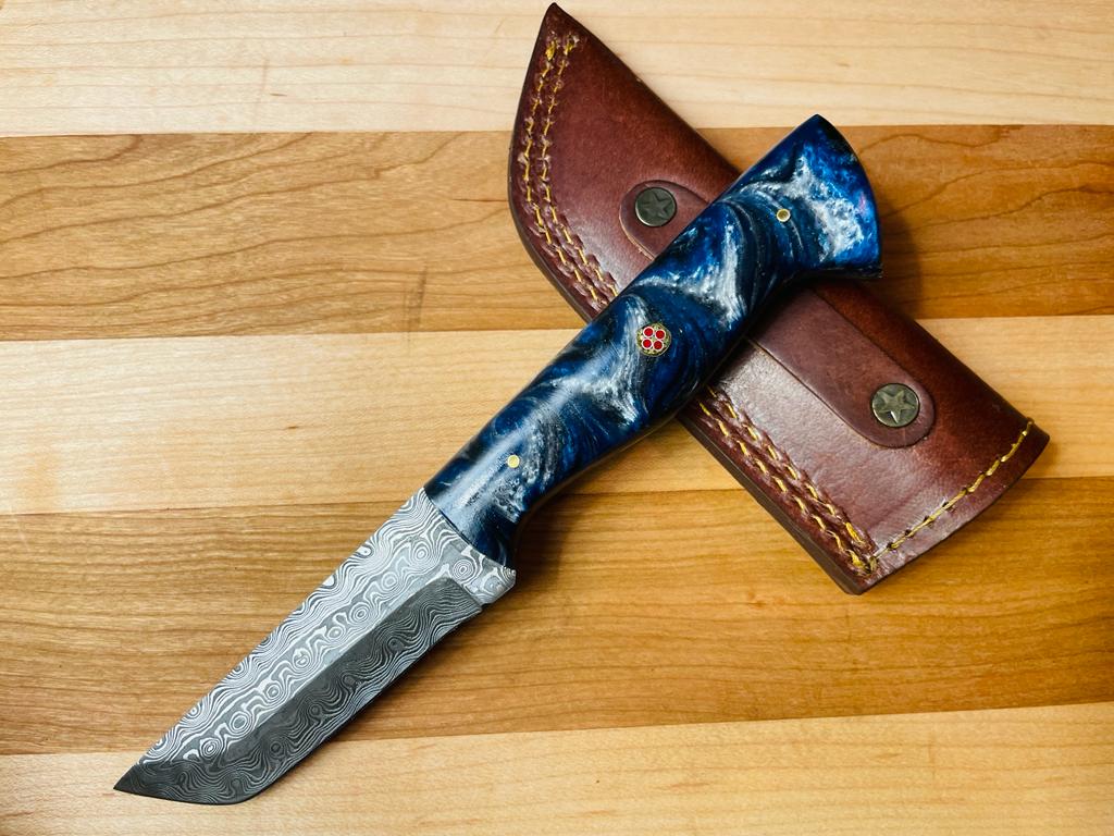 Damascus Utility Tanto Blade