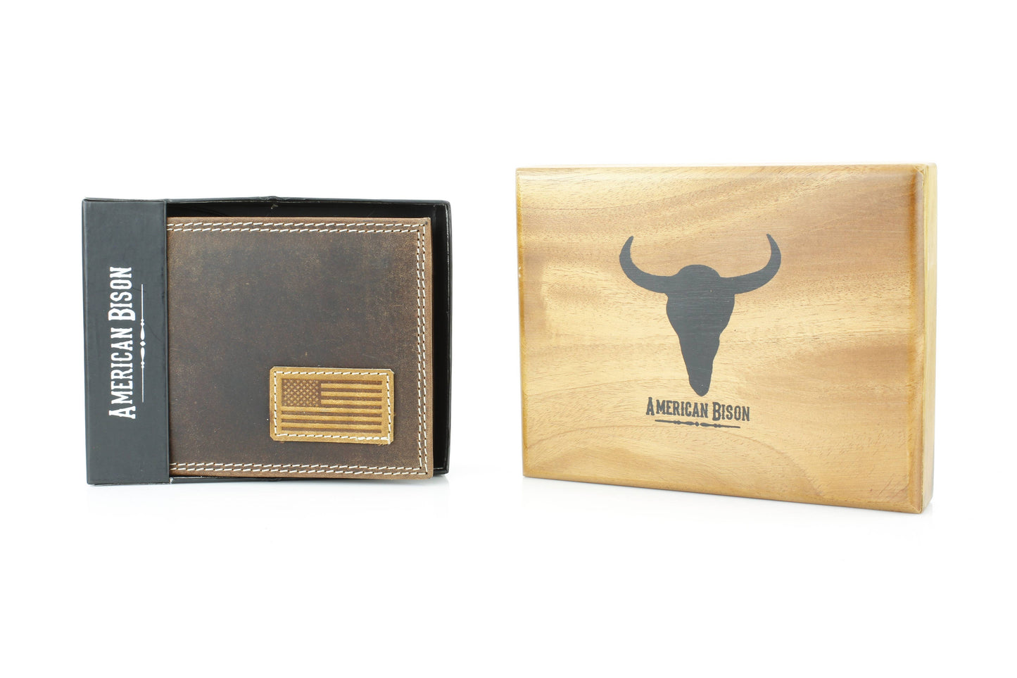 Bi-Fold Men’s Wallet with American Flag