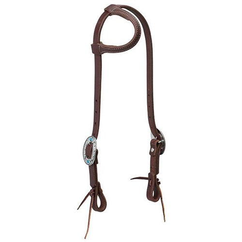 Weaver Working Tack Feather Designer Hardware Sliding Ear Headstall
