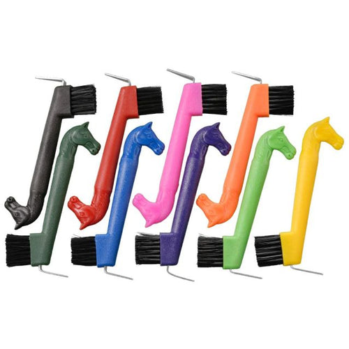 Tough1 Horse Head Hoof Pick/Brush Combo
