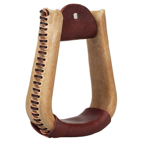 Natural Rawhide Covered Stirrups