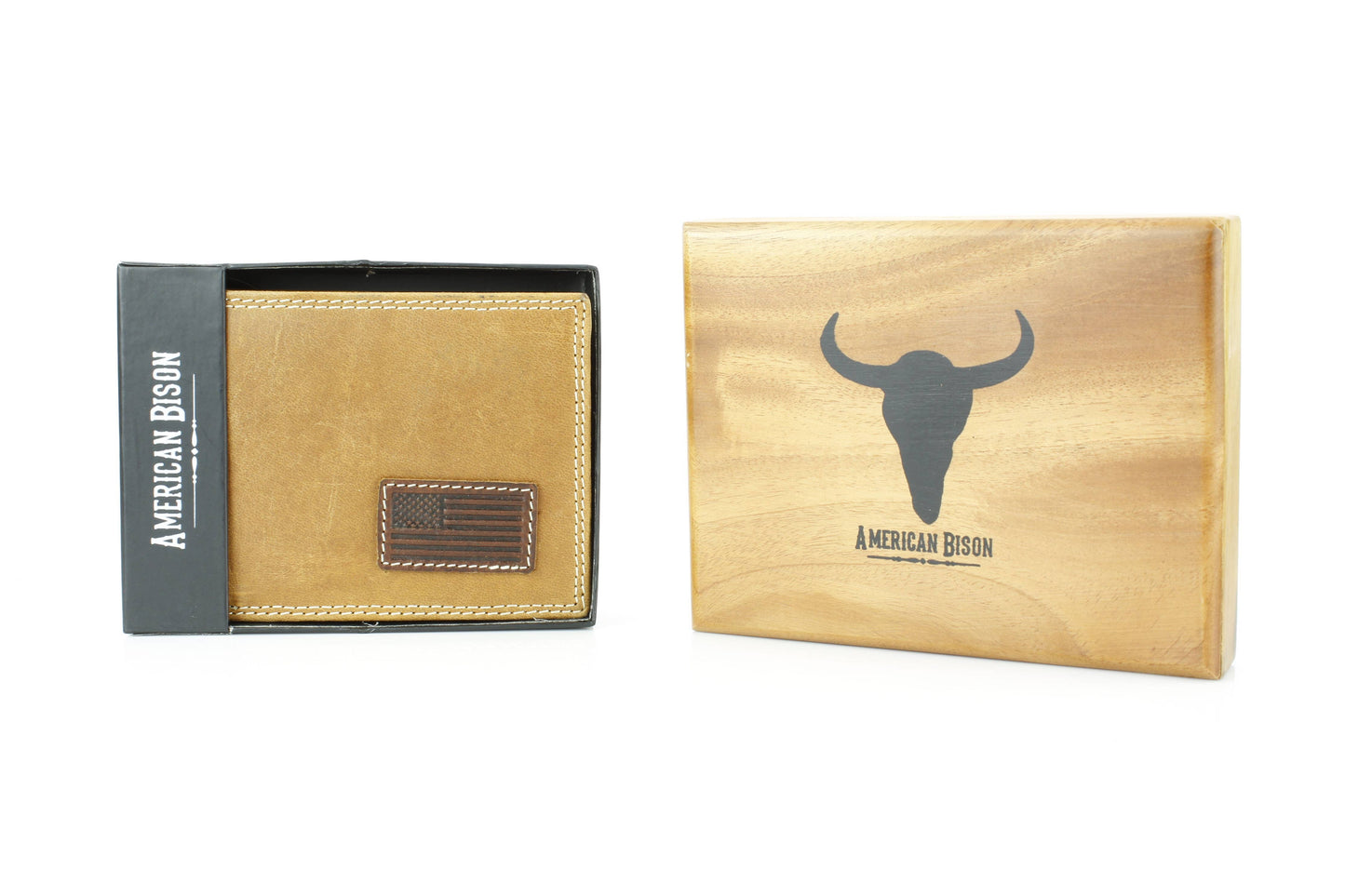 Bi-Fold Men’s Wallet with American Flag