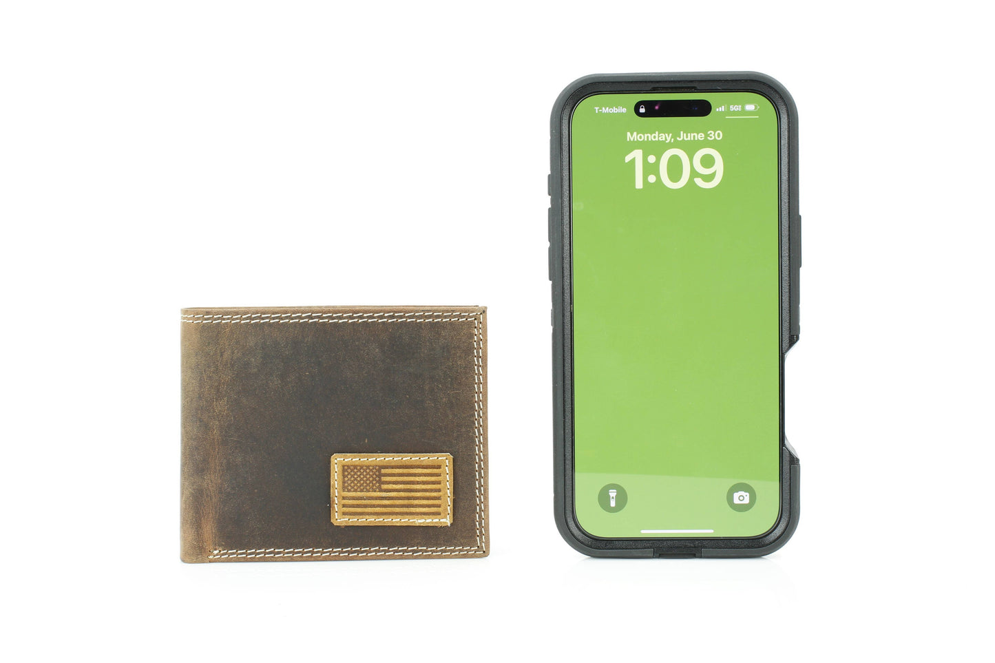 Bi-Fold Men’s Wallet with American Flag