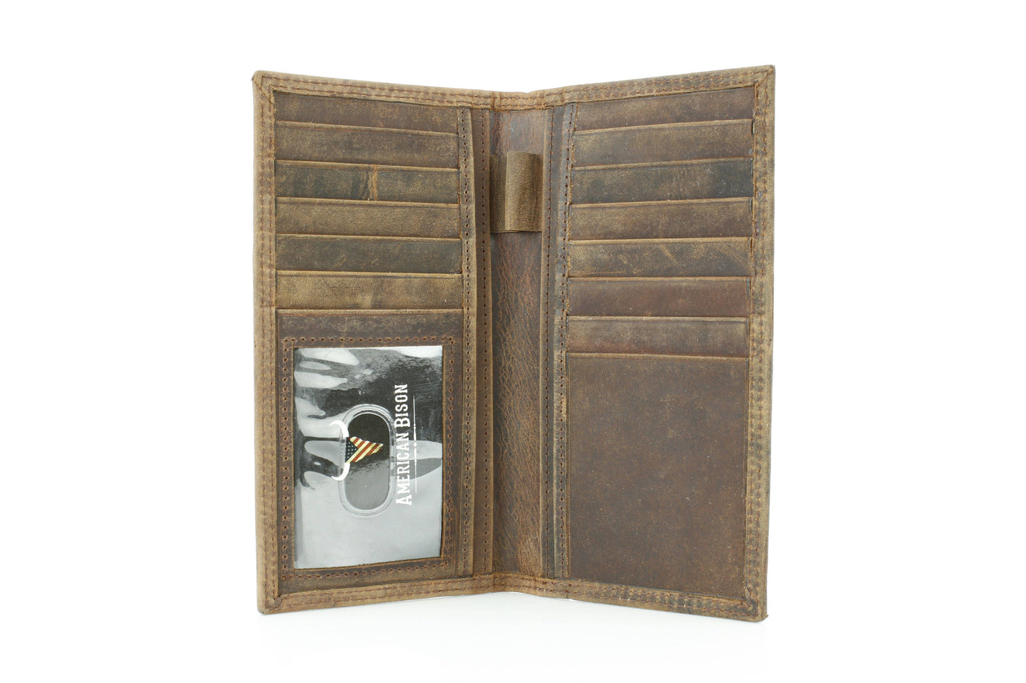 Rodeo Wallet with Flag & Bison Skull