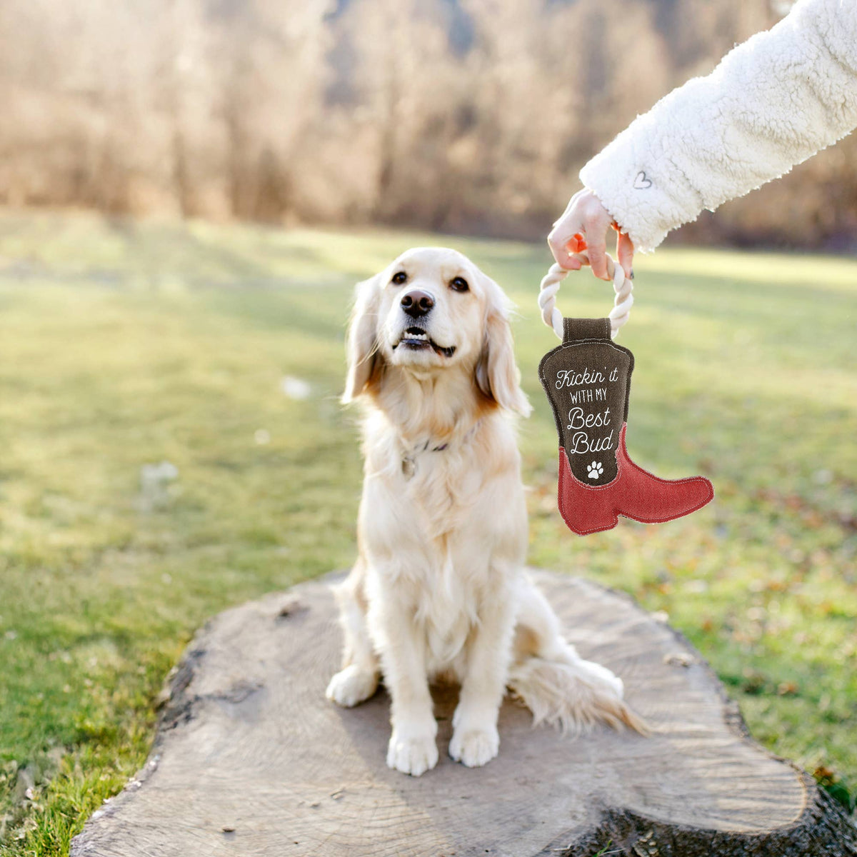 Kickin' It - 12" Canvas Dog Toy on Rope