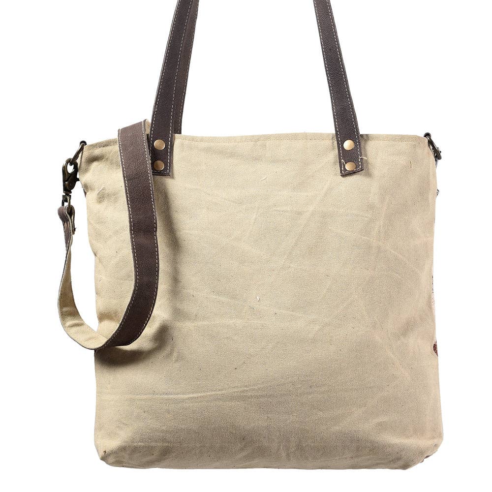 LC-KB369  Tote Upcycled Canvas Ladies Bag