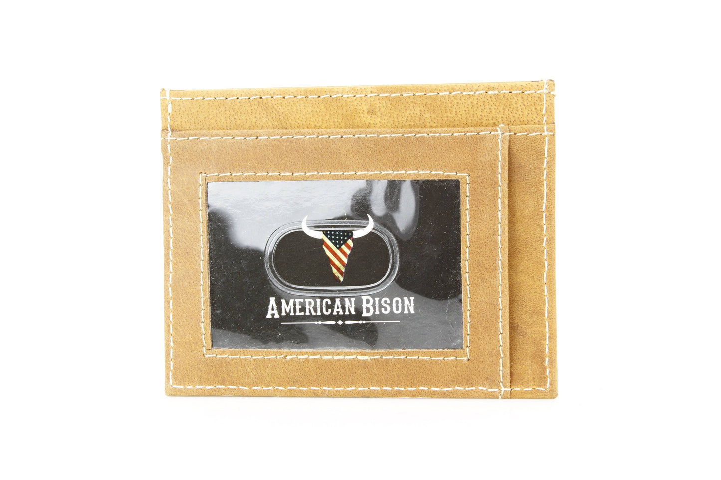 Men’s Credit Card Holder with Bison Skull