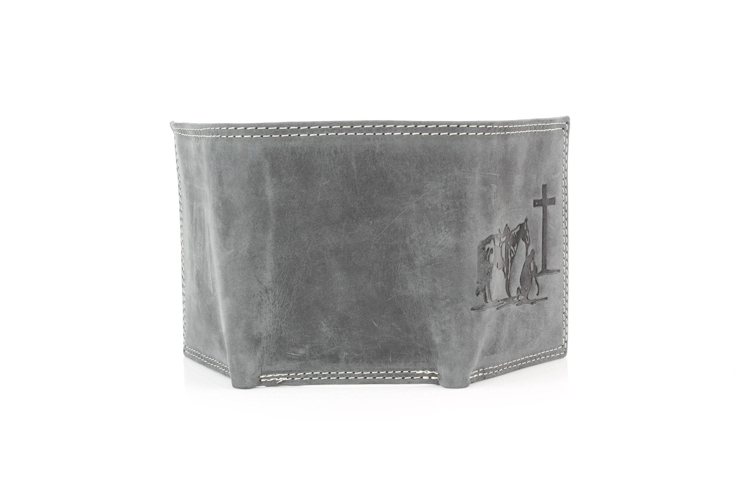 Men’s Tri-Fold Wallet with Cowboy Emboss