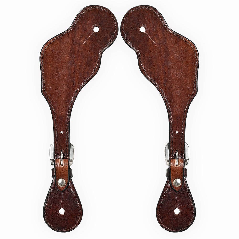 Western Spur Straps w/ Lavender and Buckstitch