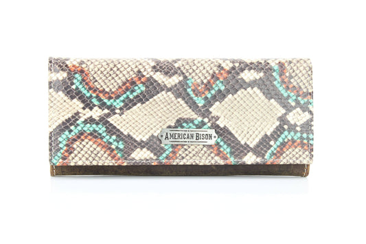 Women’s Wallet with Snake Skin Flap