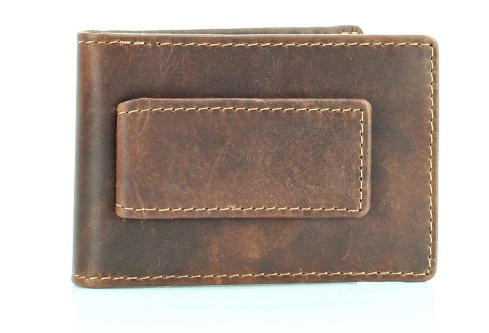 American Bison Bifold Money Clip Card Case