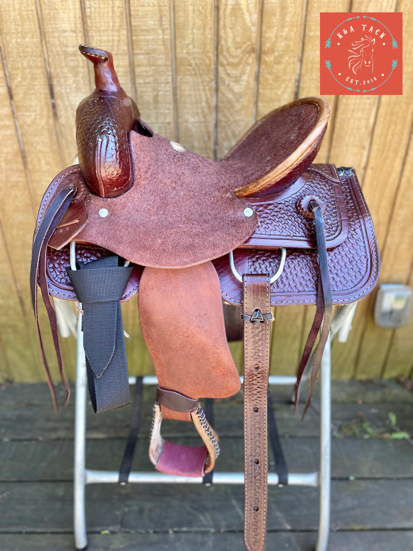 Buffalo Youth Hard Seat Roping Style Saddle