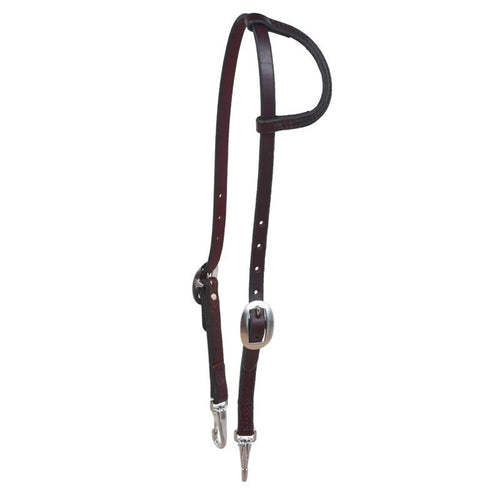 Berlin Leather Dark Oil One Ear Headstall w/ Snaps