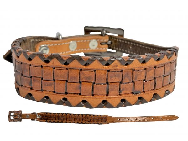 Basket Weave Dog Collar