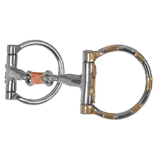 Diamond R Brass Accent Stainless D-ring Bit