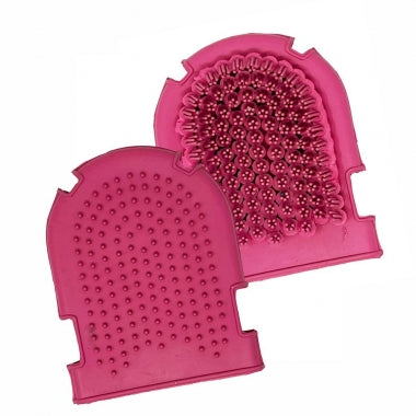 Rubber Grooming Mitt with Rubber Bristles