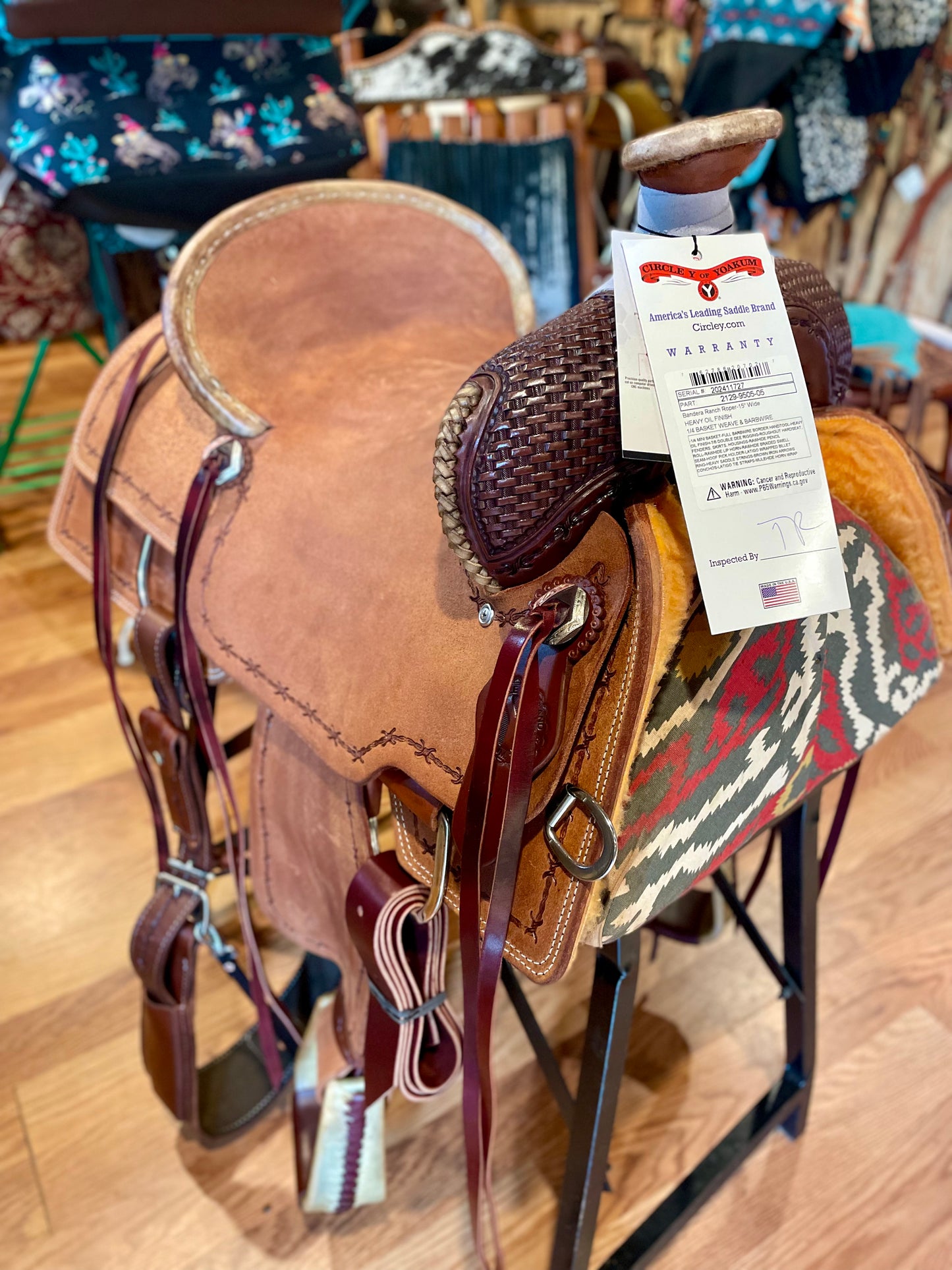 15" Circle Y Bandera Roper Saddle