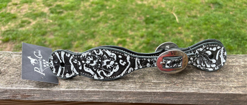 Spur Strap Black/White Paisley