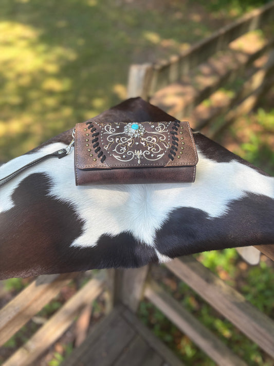 Western Wallet- Chocolate