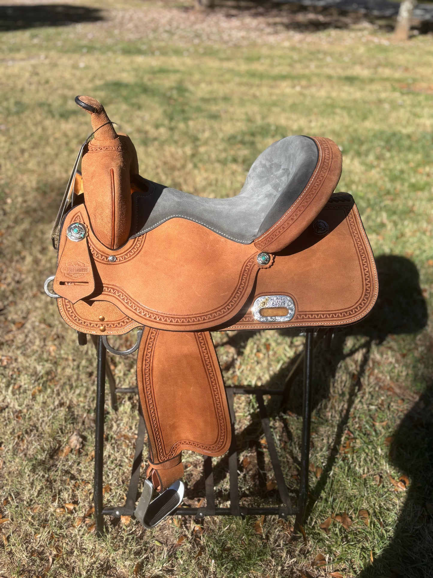 Circle Y High Horse Sahara Barrel Saddle- Roughout